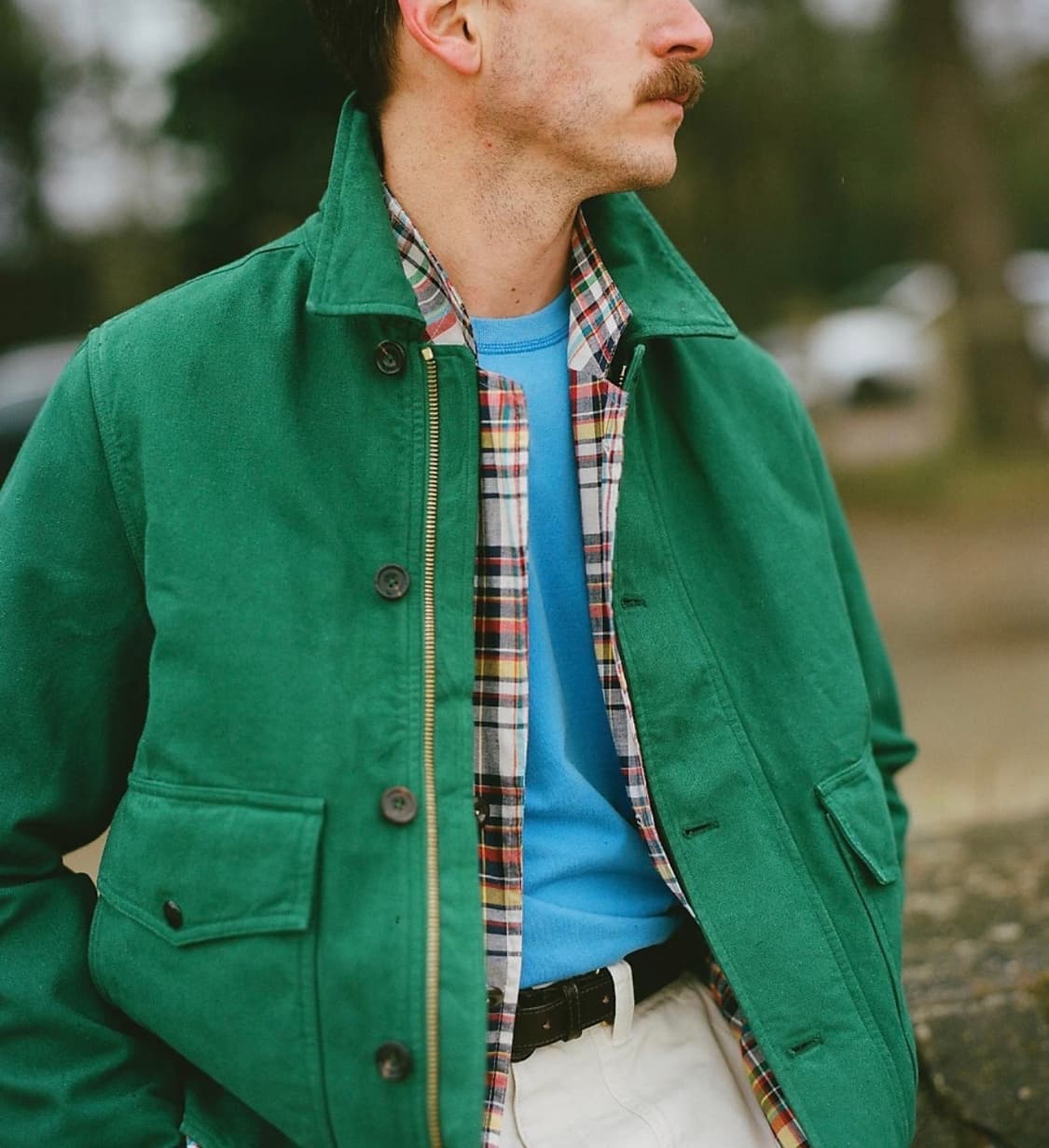 (정품/새상품) Drake's 드레익스 남성 그린 밀리터리 블루종 상품이미지8