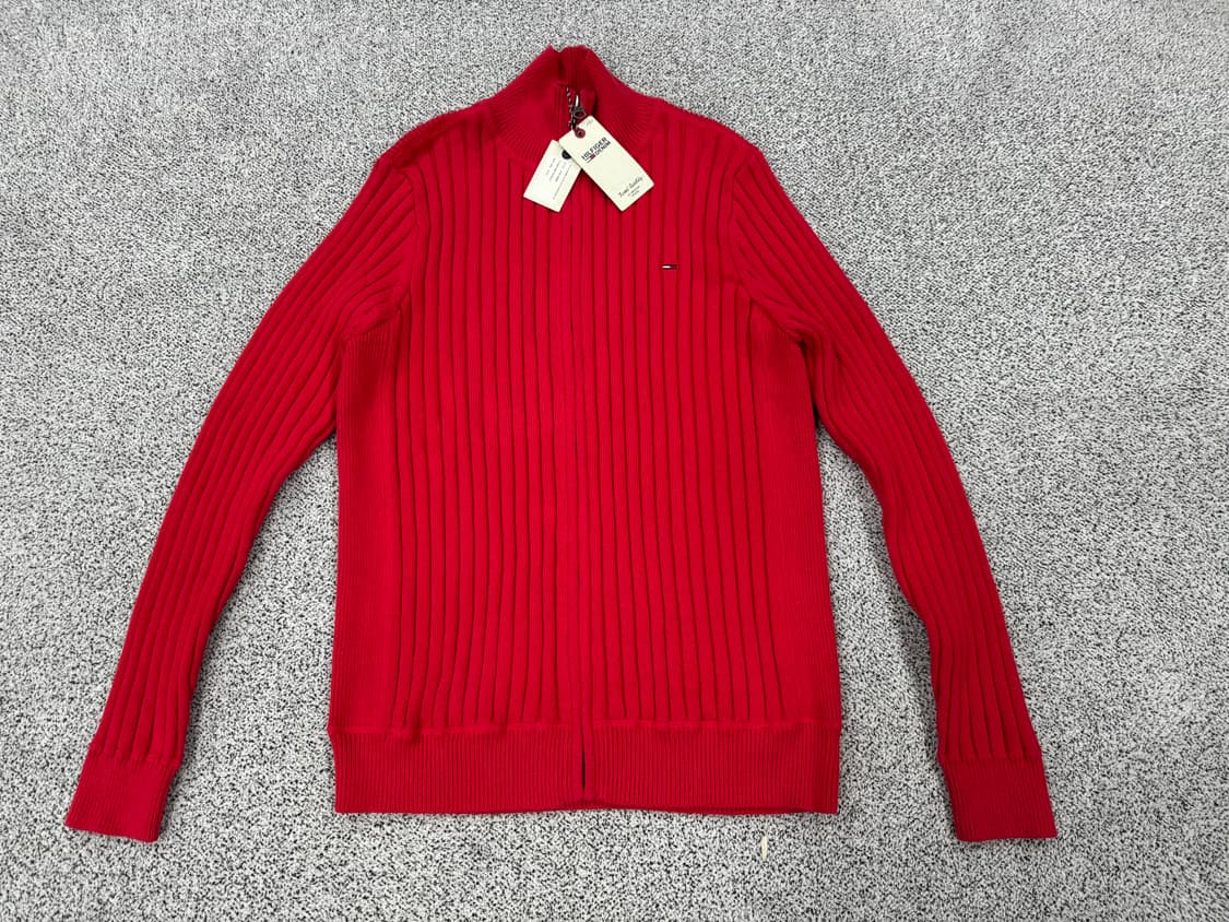[새상품] 타미힐피거 골지 니트집업 상품이미지1