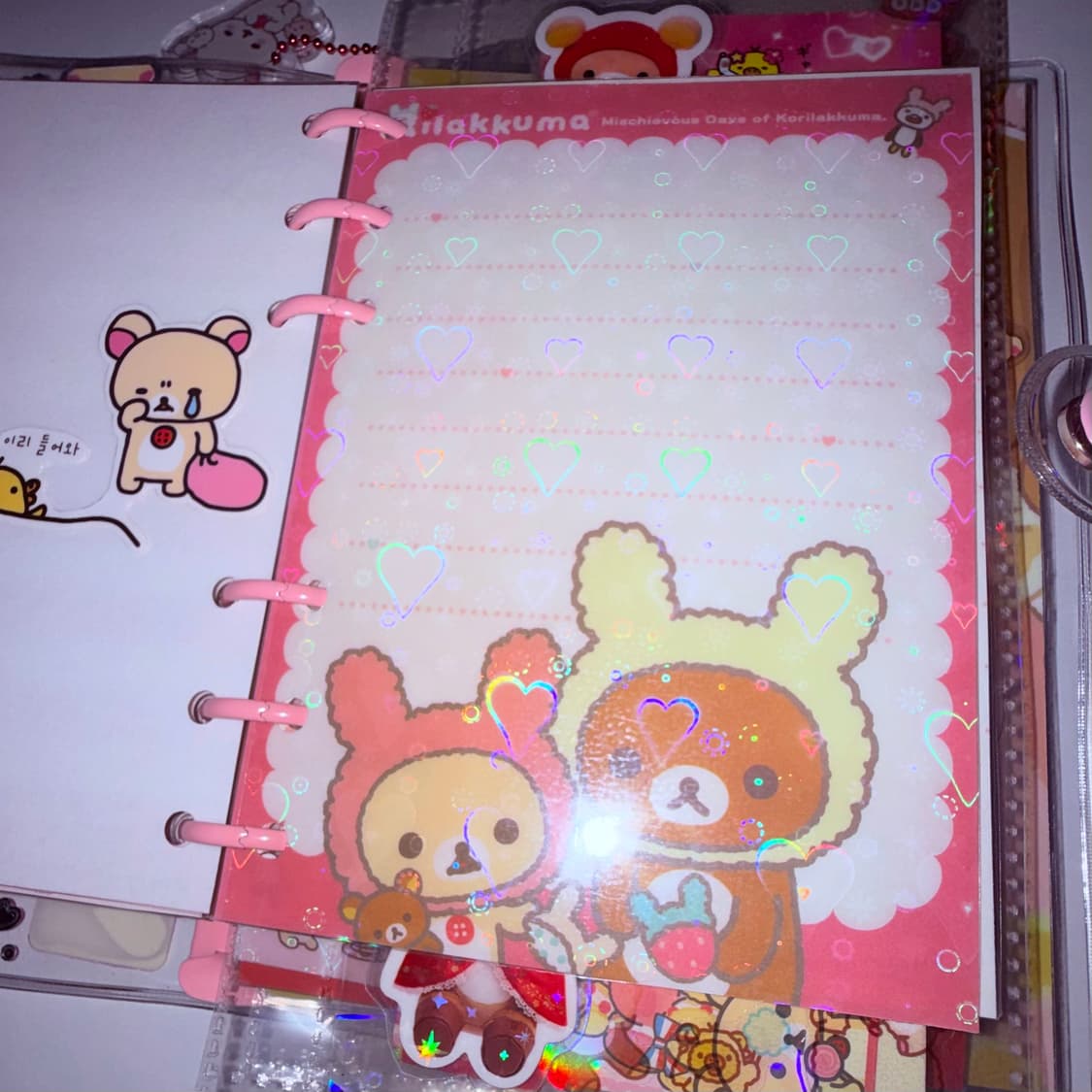 ✨리락쿠마 다이어리셋업/A6핑크타입💗/64장 상품이미지5