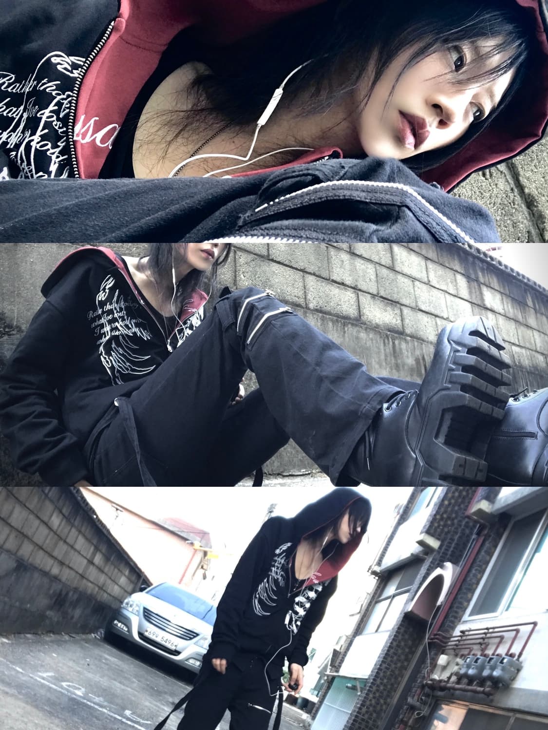 (2002)Both printing zip up hoody 상품이미지3