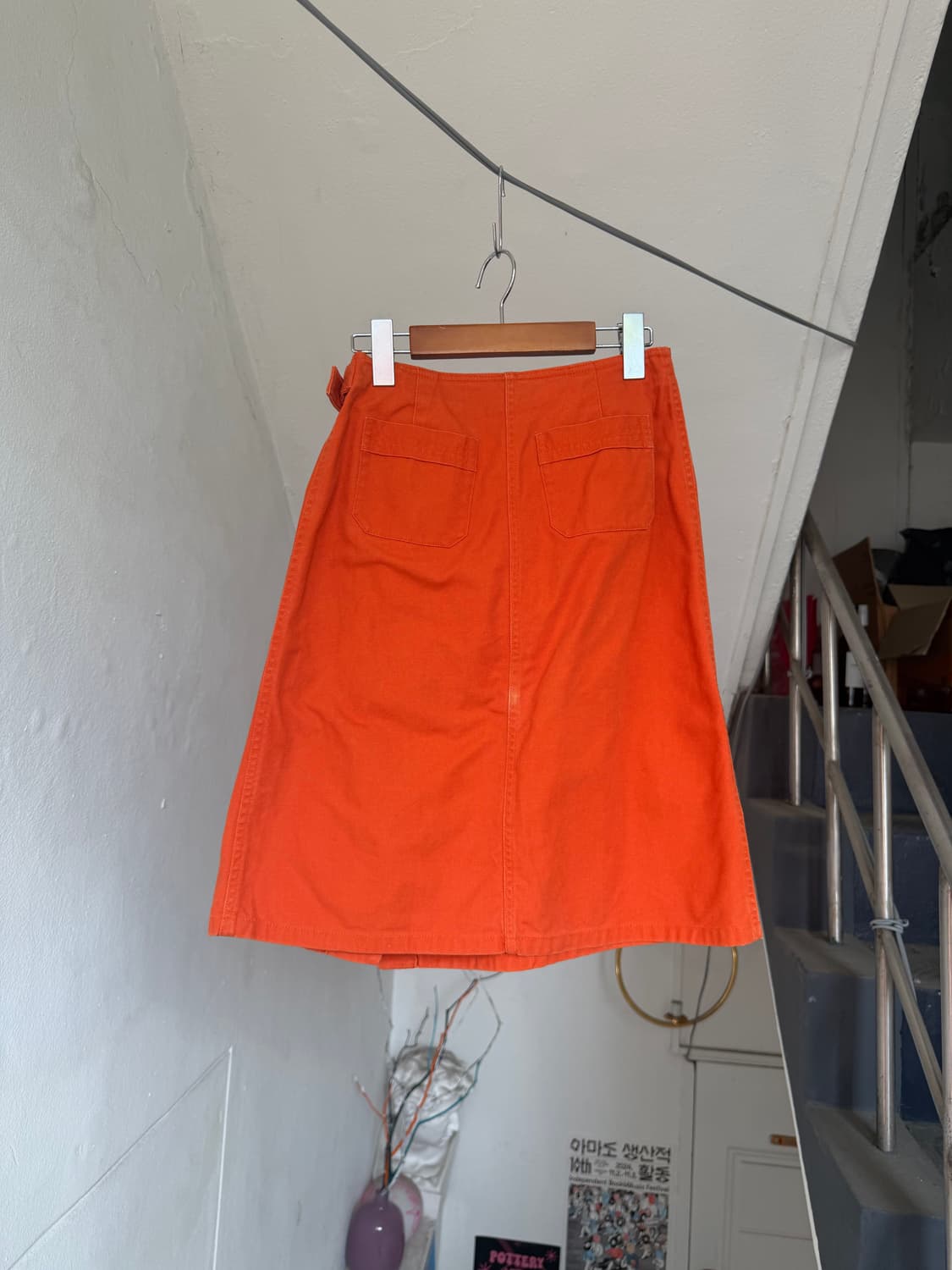미셸클라인 오렌지 버클 포인트 스커트 상품이미지5