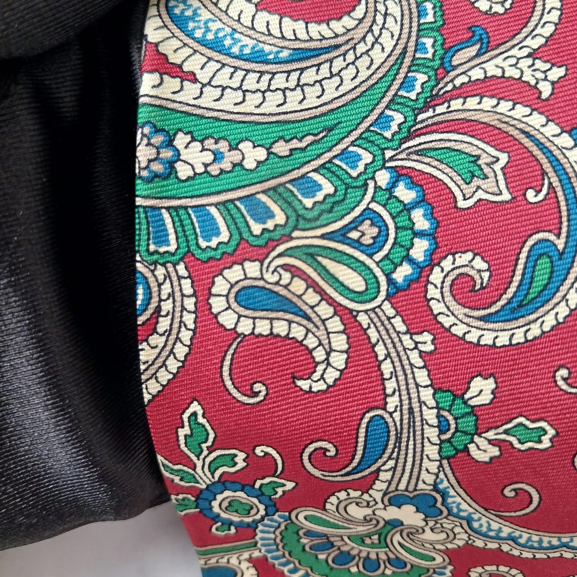 폴로 랄프로렌 실크 레드 페이즐리 넥타이 8.9cm A+~A등급 G16 상품이미지10