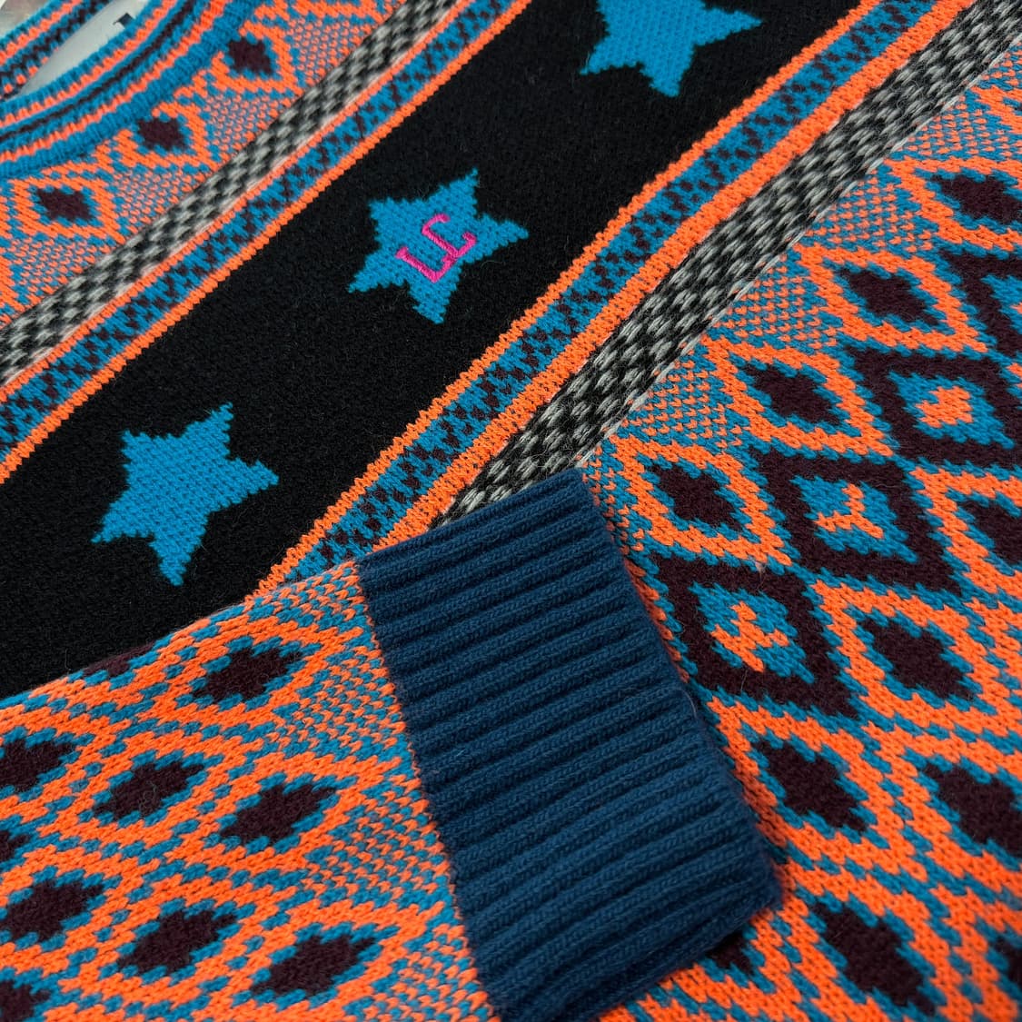 럭키슈에뜨 패턴 니트 원피스 상품이미지3