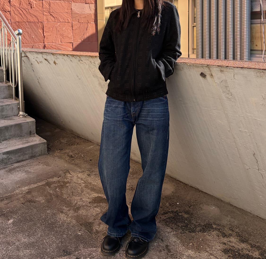 와코마리아 울 웨스턴 체크패턴 자켓 상품이미지2