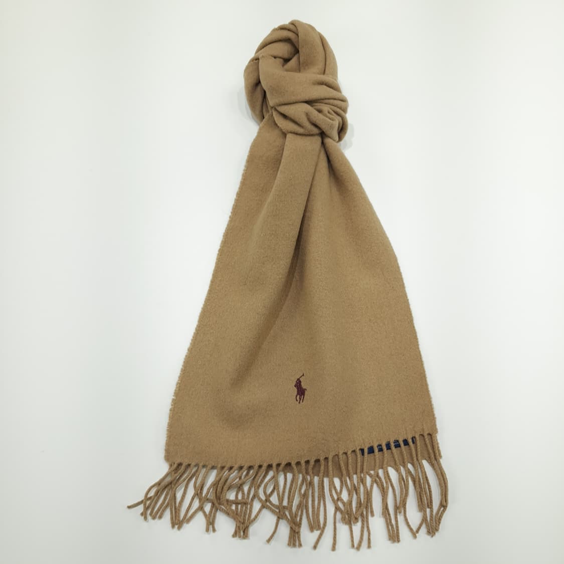 MX205 폴로 랄프로렌 베이지 램스울 목도리 머플러 상품이미지1