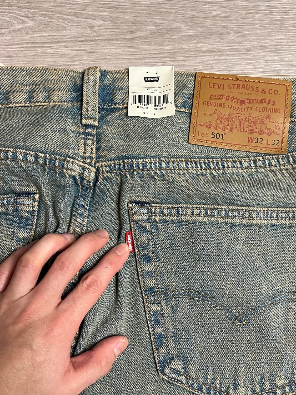 (국내미발매,새상품) 리바이스 501 스트레이트 데님 프리미엄 라인 청바 상품이미지8