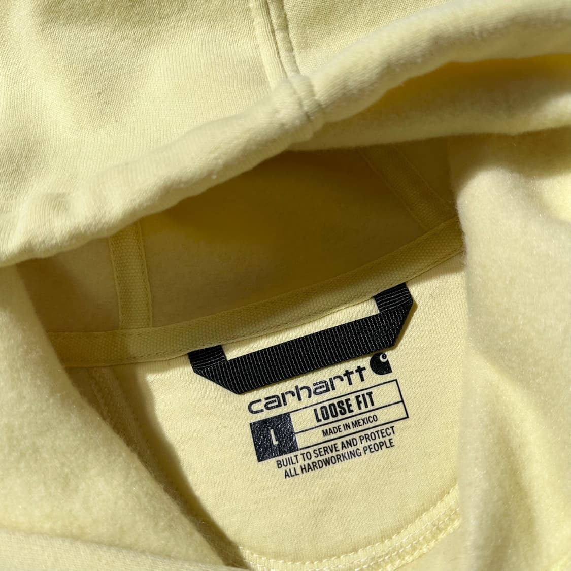 칼하트 사이드 로고 후드 레몬 상품이미지3