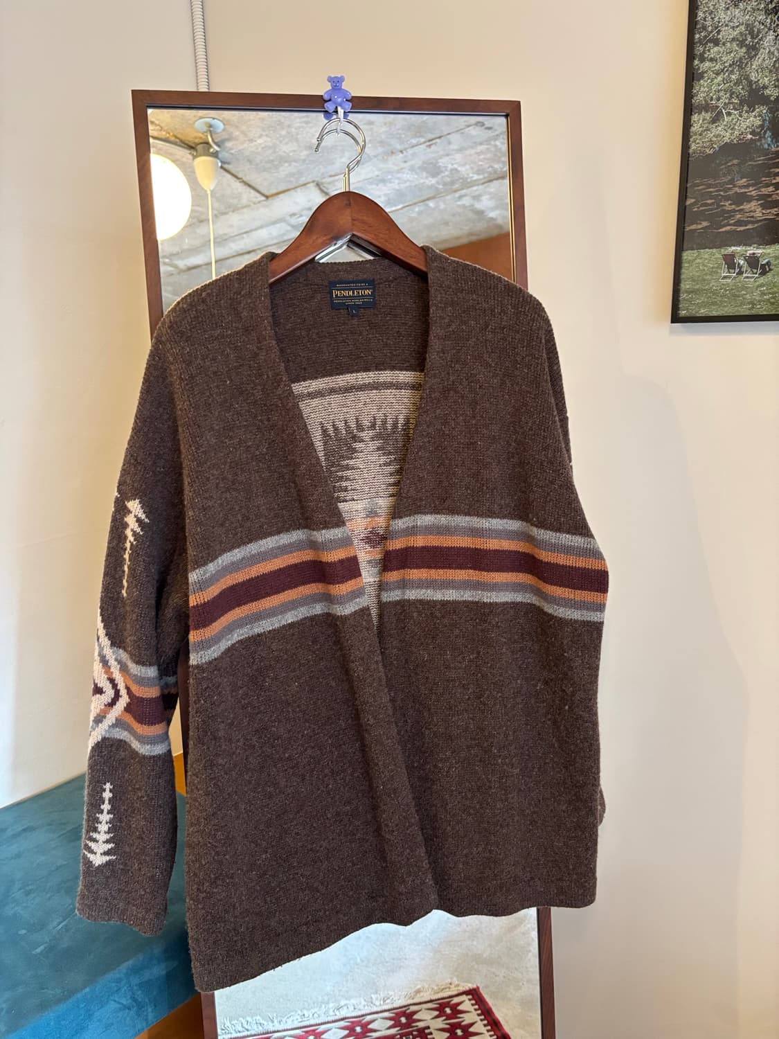 펜들턴 브라운 나바호패턴 가디건 L 상품이미지1