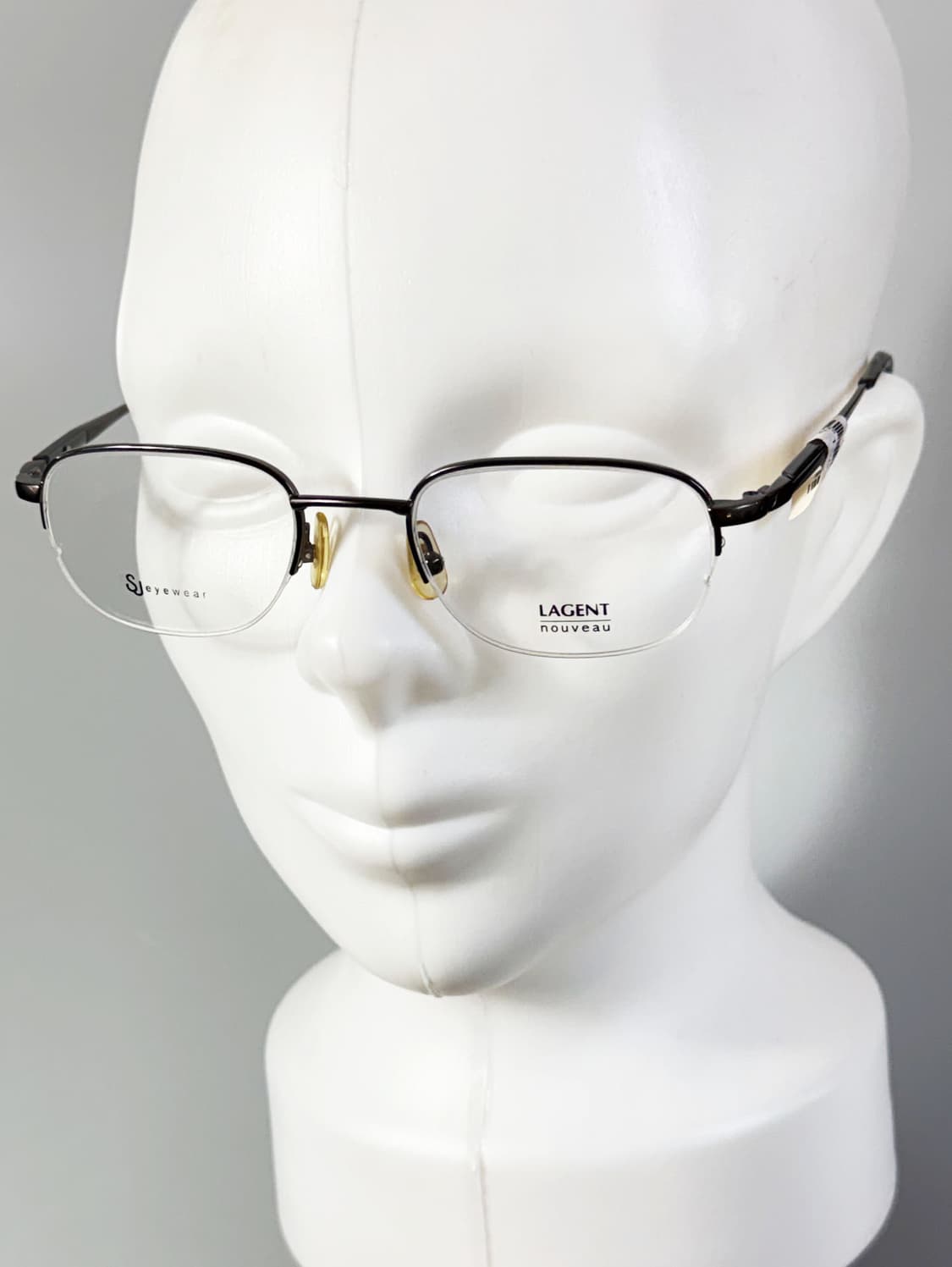 서전 LAGENT 반무테 스퀘어 프레임 빈티지 안경 상품이미지9