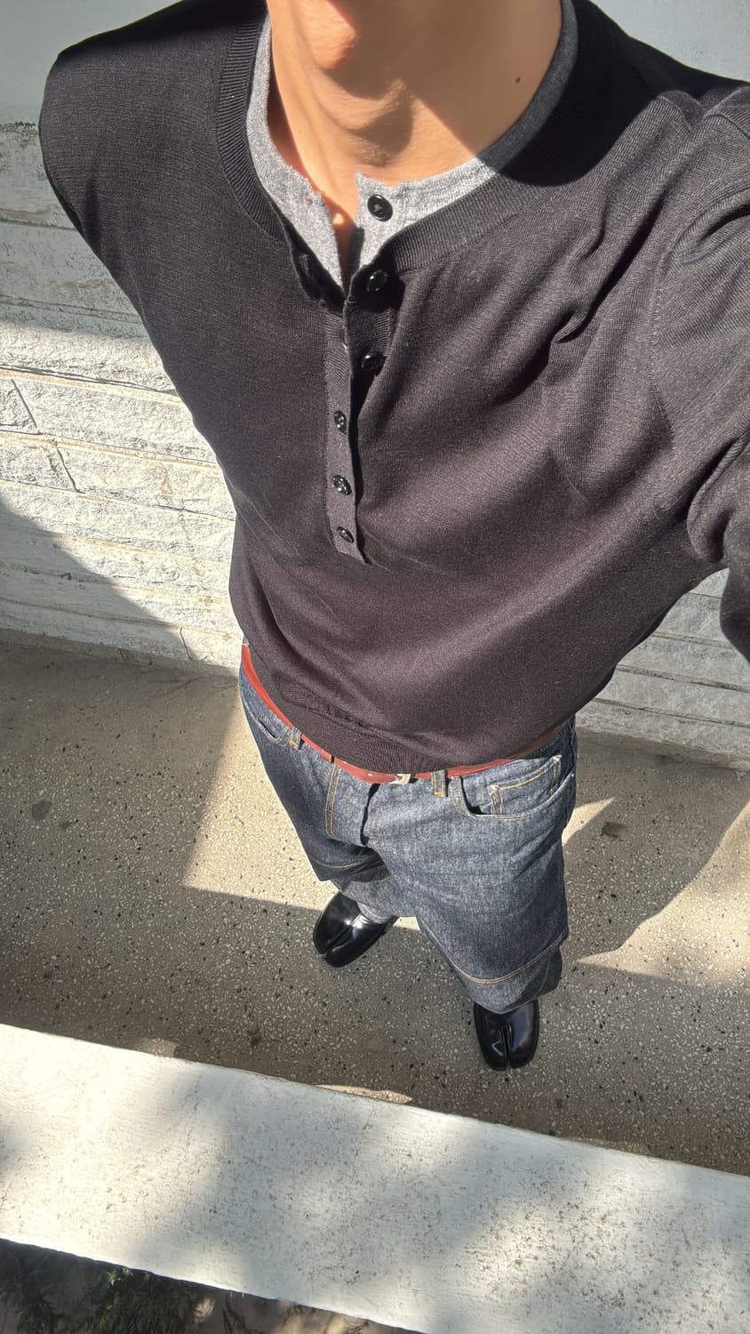 드리스 반 노튼 헨리넥 니트 L 상품이미지5