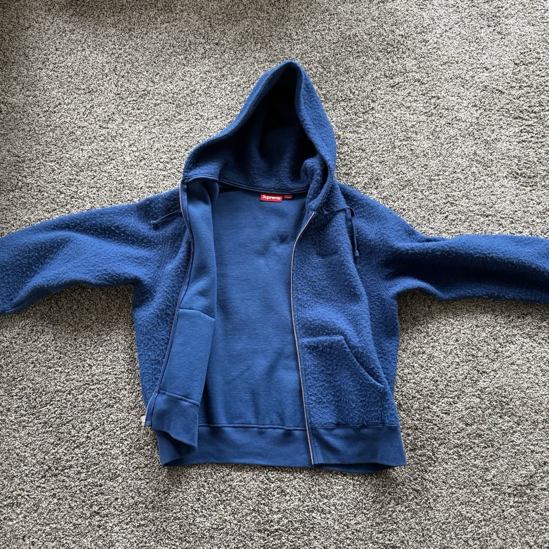 슈프림 퍼지 텍스처 후드집업 상품이미지2