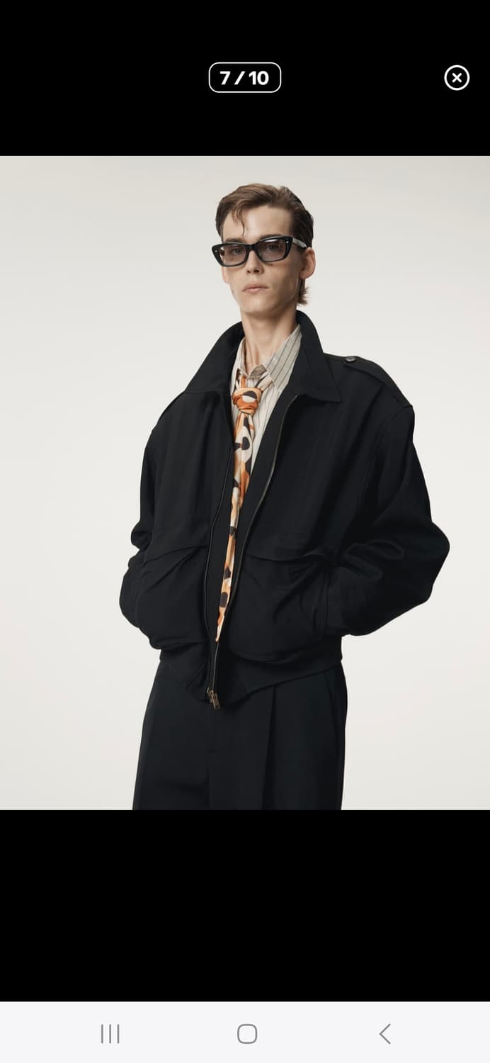 렉토 25FW 르에 스트라이프 셔츠 페일 베이지 상품이미지6