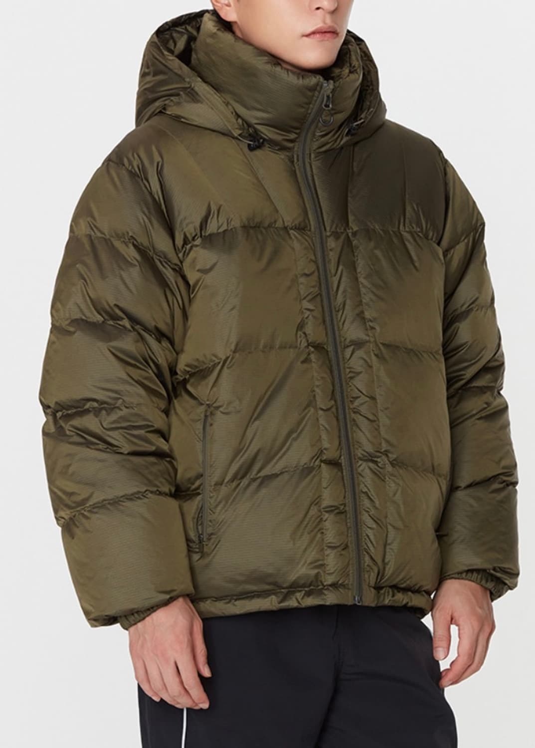 [남성M]무신사 스탠다드 스포츠 리버서블 다운 자켓 카키 상품이미지2