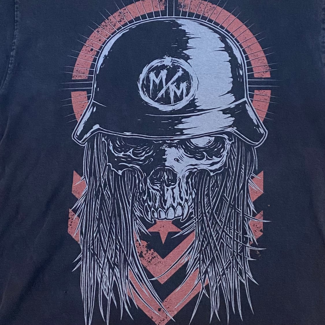 미국 빈티지 메탈 멀리샤 해골 스컬 프린팅 반팔티 락티셔츠 상품이미지4