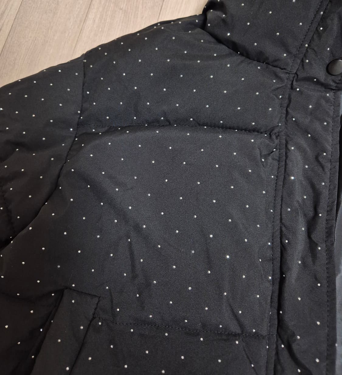 여성 큐빅 반짝이 패딩 상품이미지2