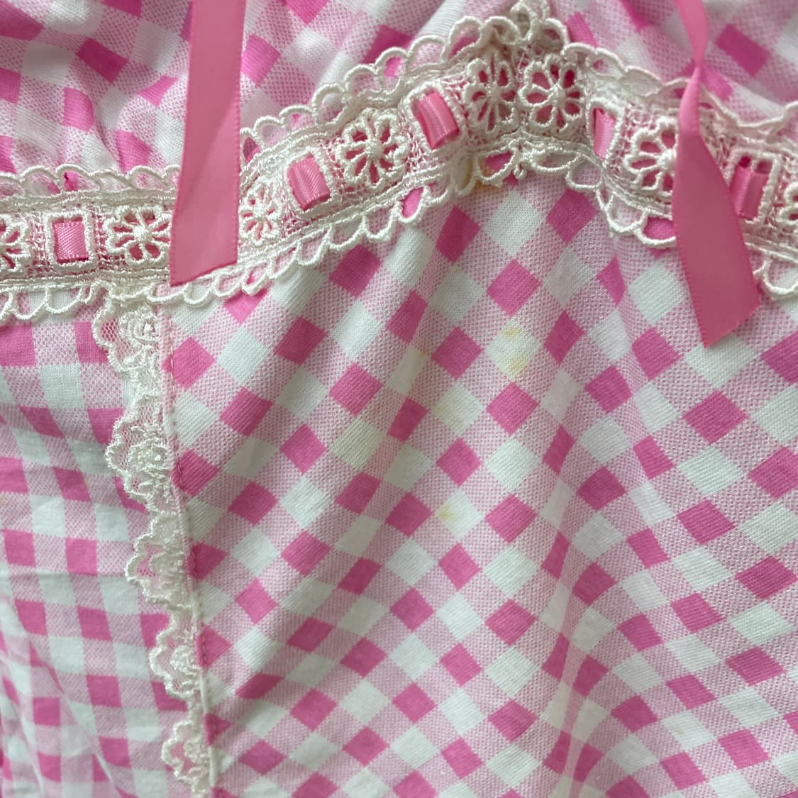 Tralala 트랄라라 핑크 체크 탑 상품이미지5