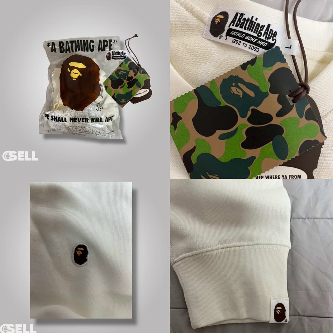 베이프 크루넥 롱슬리브 상품이미지3