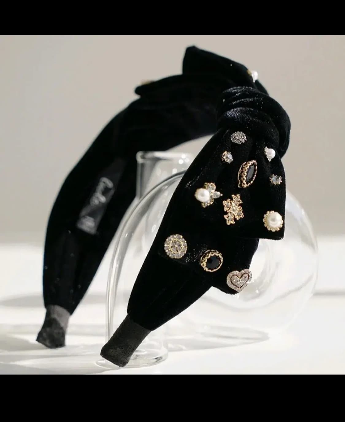 (프레피룩 긱시크 제니깔) Lude 정품 크리스탈 머리띠 상품이미지1