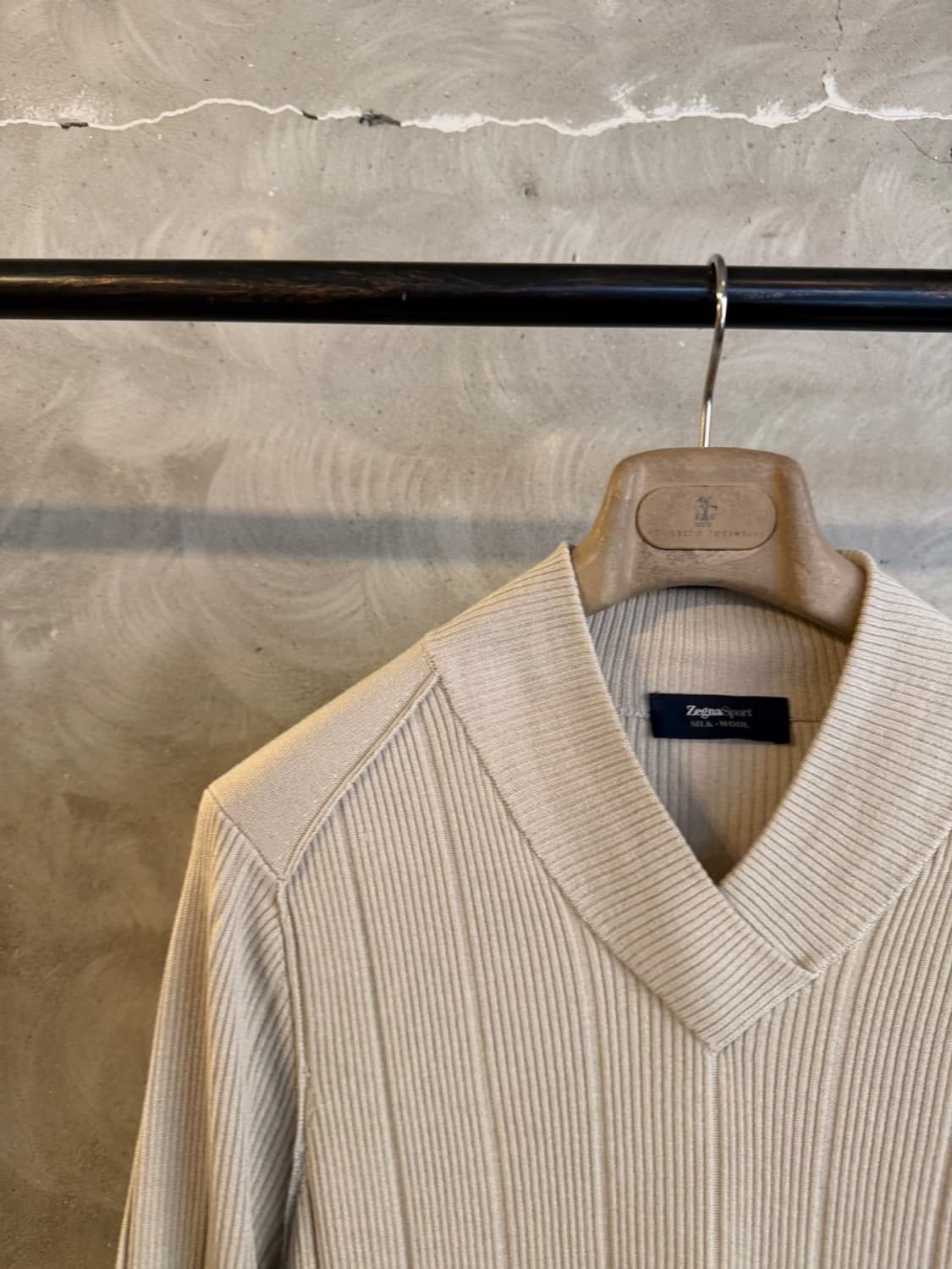 제냐 스포츠 숄칼라 니트 100 상품이미지2