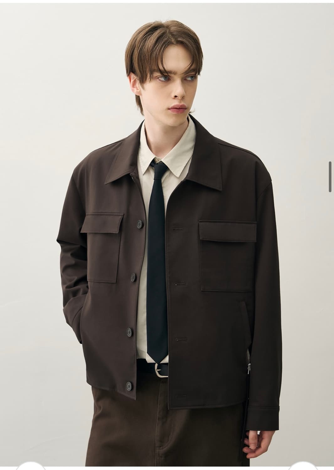 (새상품)(L) 드로우핏 도브 울 하이드 블루종 자켓 판매 상품이미지7