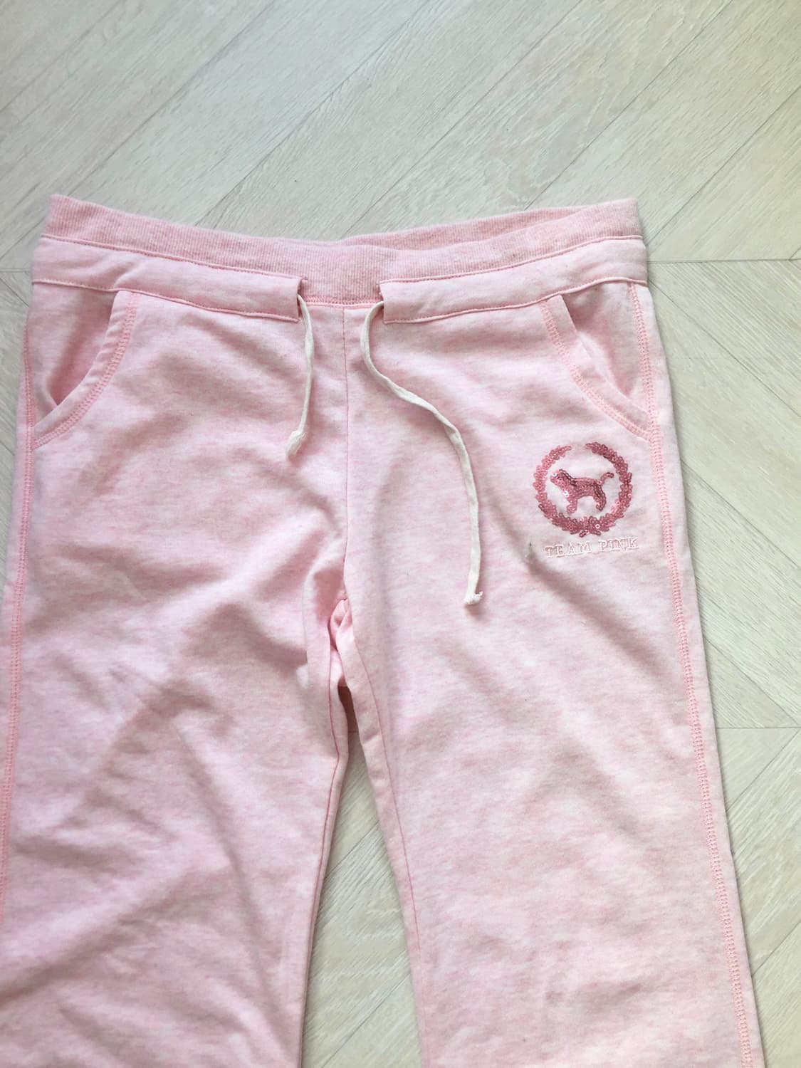 Pink Mélange Stitch Detail  Long  Pants 상품이미지3