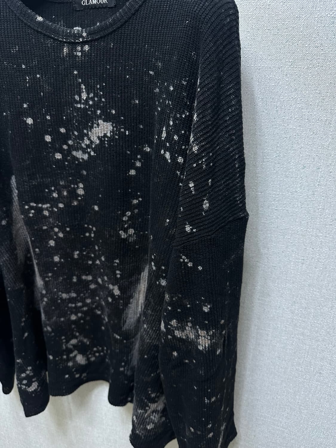 빈티지 그런지 타이다이 오버핏 니트 블랙 상품이미지3