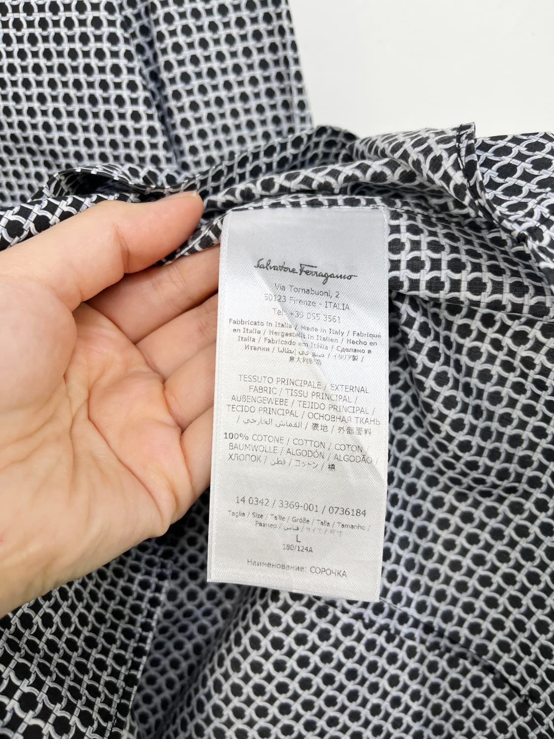 살바토레 페라가모 패턴 셔츠 상품이미지10