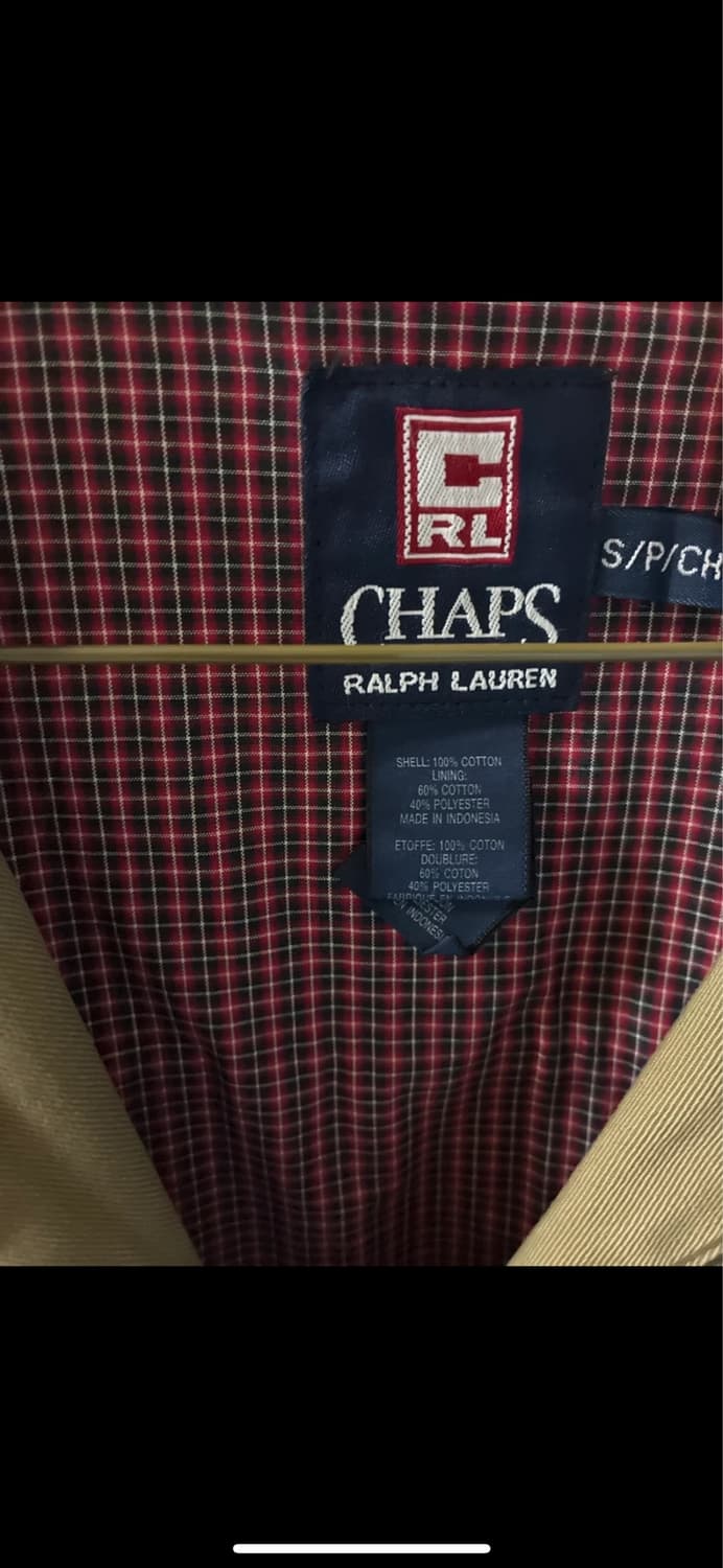 Chaps 랄프로렌 체크 안감 카키 자켓 100 상품이미지4