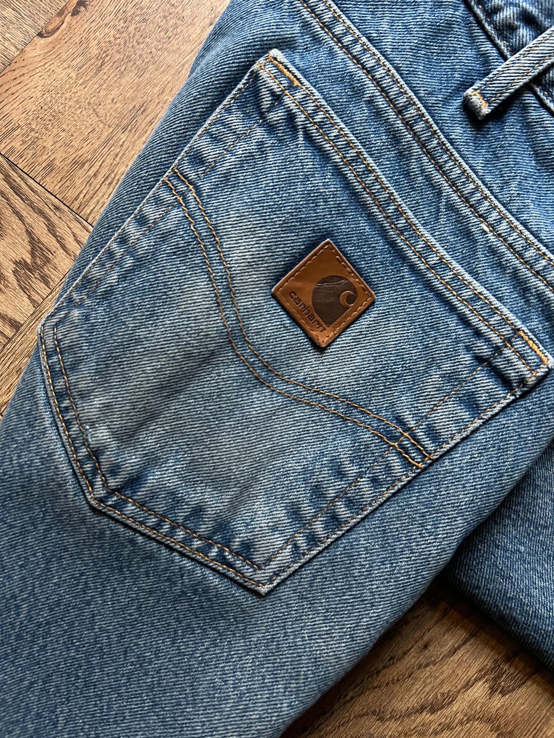 [32]칼하트 USA 플리스 라이닝 빈티지 워싱 워크 데님 팬츠 상품이미지8