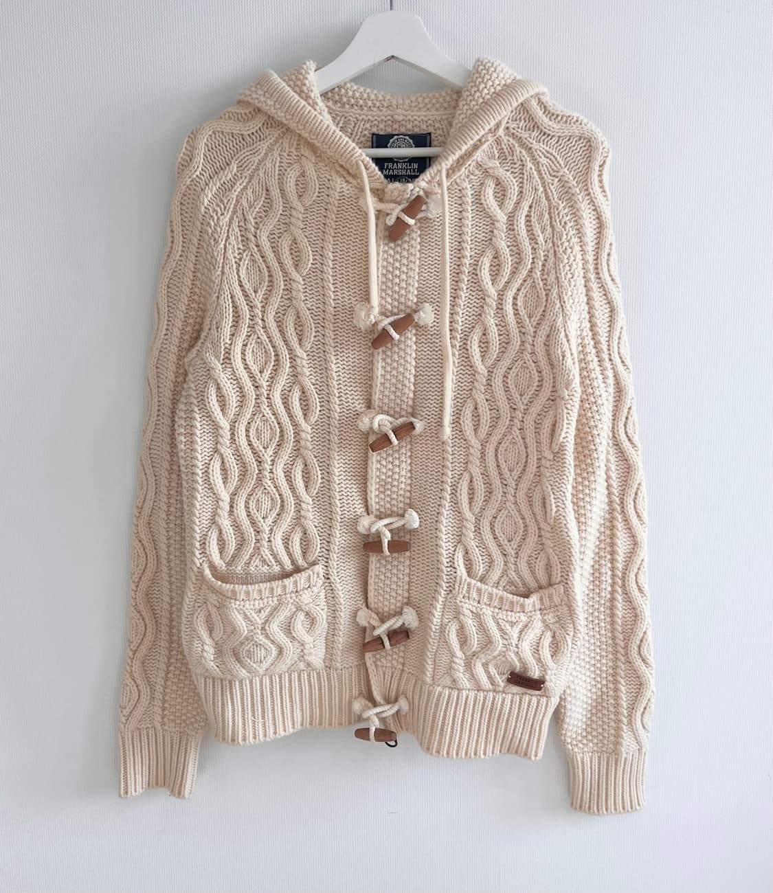 이탈리아 떡볶이 투웨이 울 니트집업 프랭클린마샬 상품이미지1