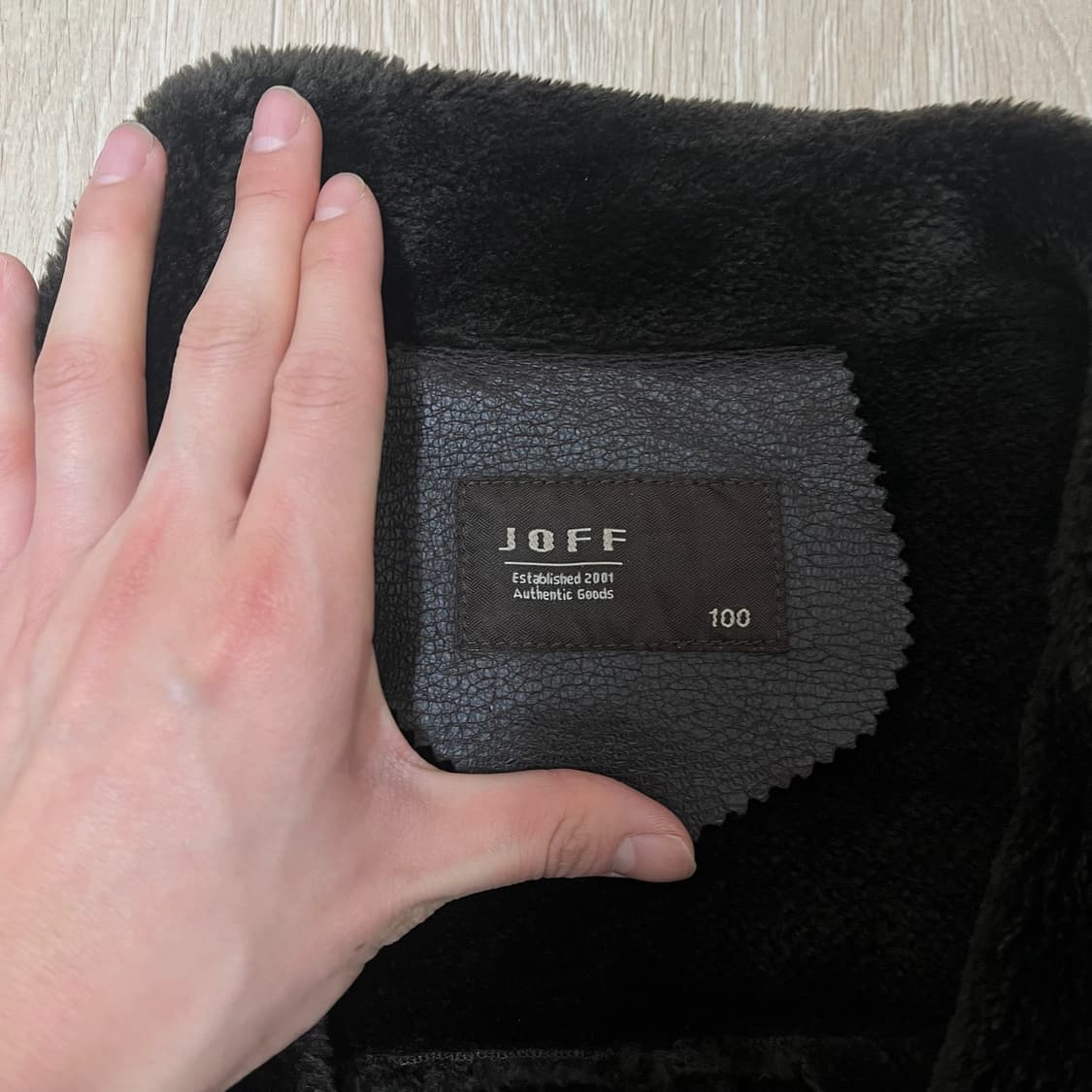 JOFF 조프 남성 천연 양가죽 퍼안감 가죽자켓 L/100  상품이미지4