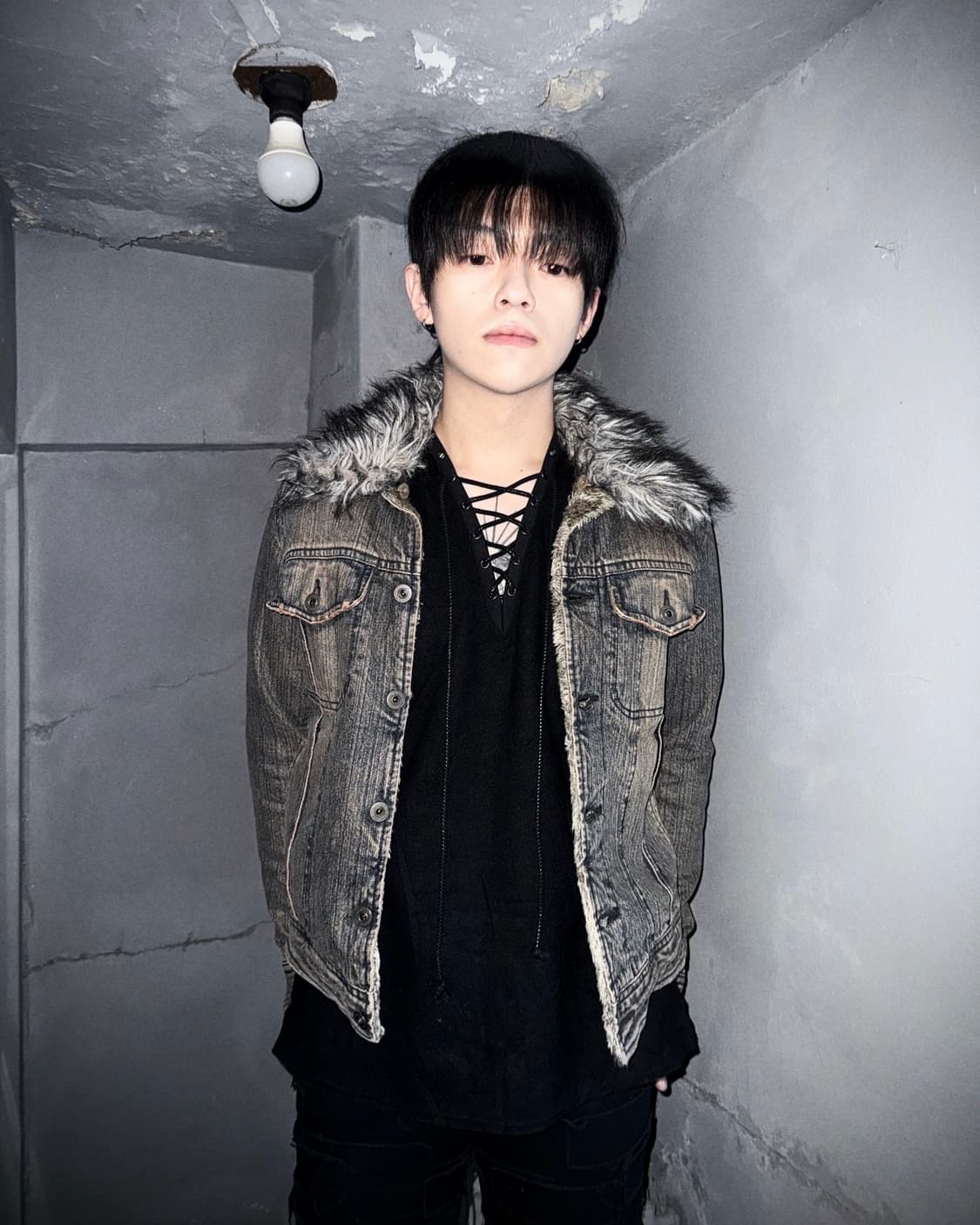 00s fur denim jacket 상품이미지6