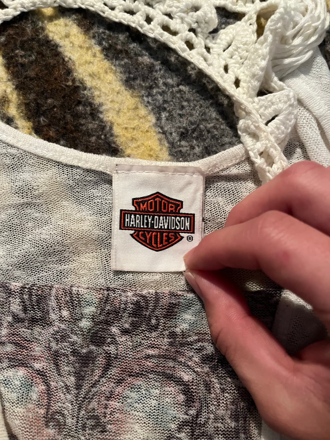 Harley davidson 큐빅 장식 나시 상품이미지4