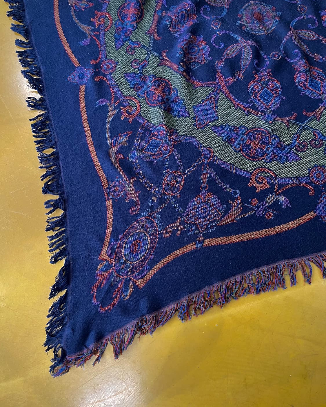 JPN Vintage Antique Graphic Tassel Shawl 상품이미지8