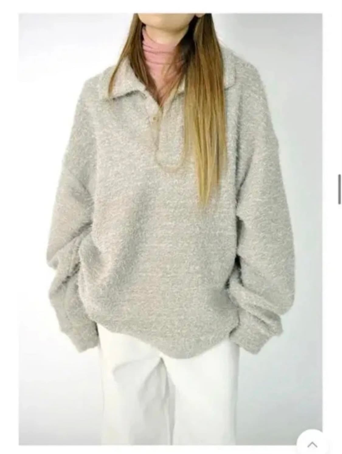 프라이빗룩북 그레이 니트 아우터 상품이미지1