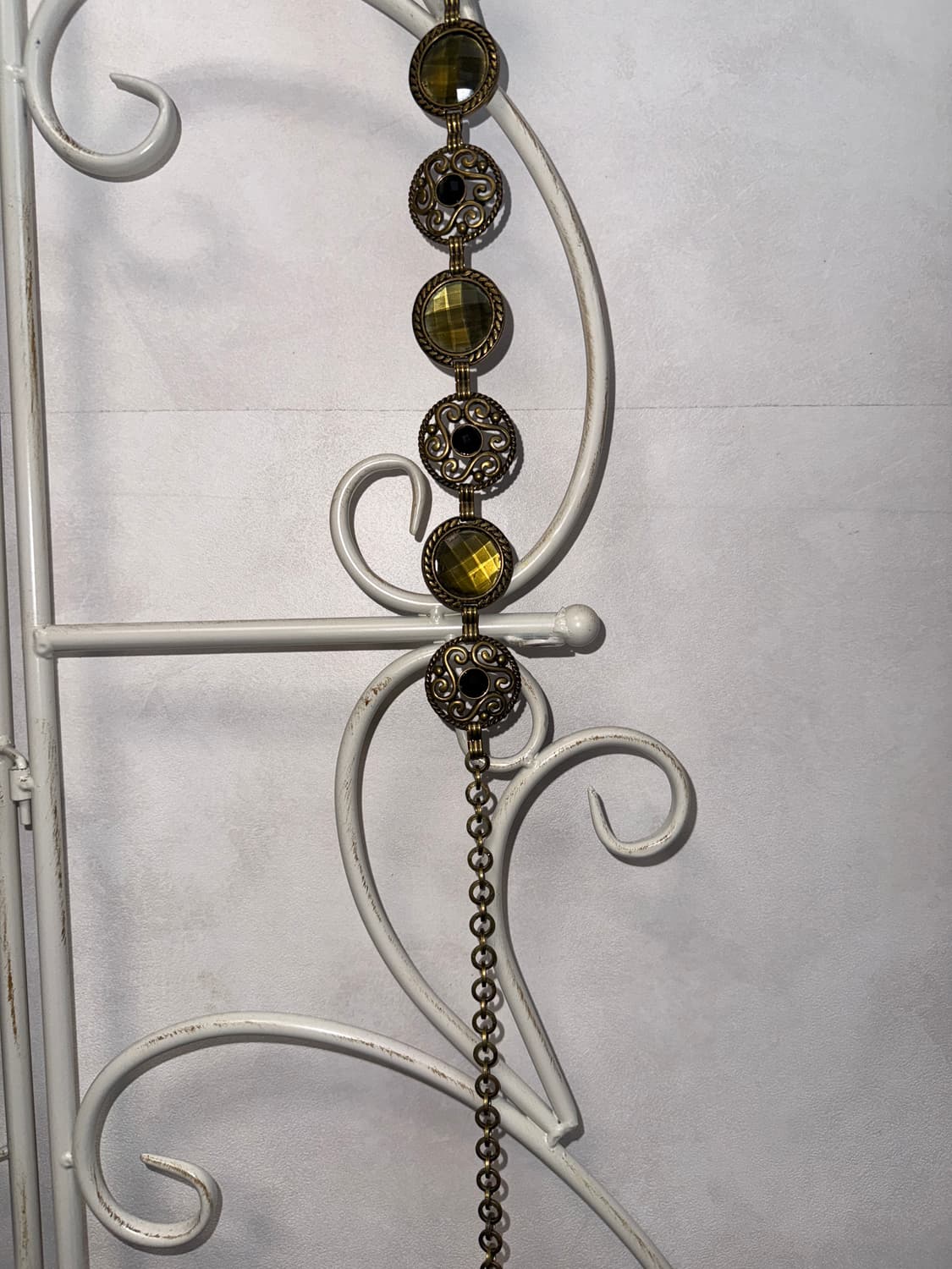 Antique khaki gemstone chain belt 상품이미지6