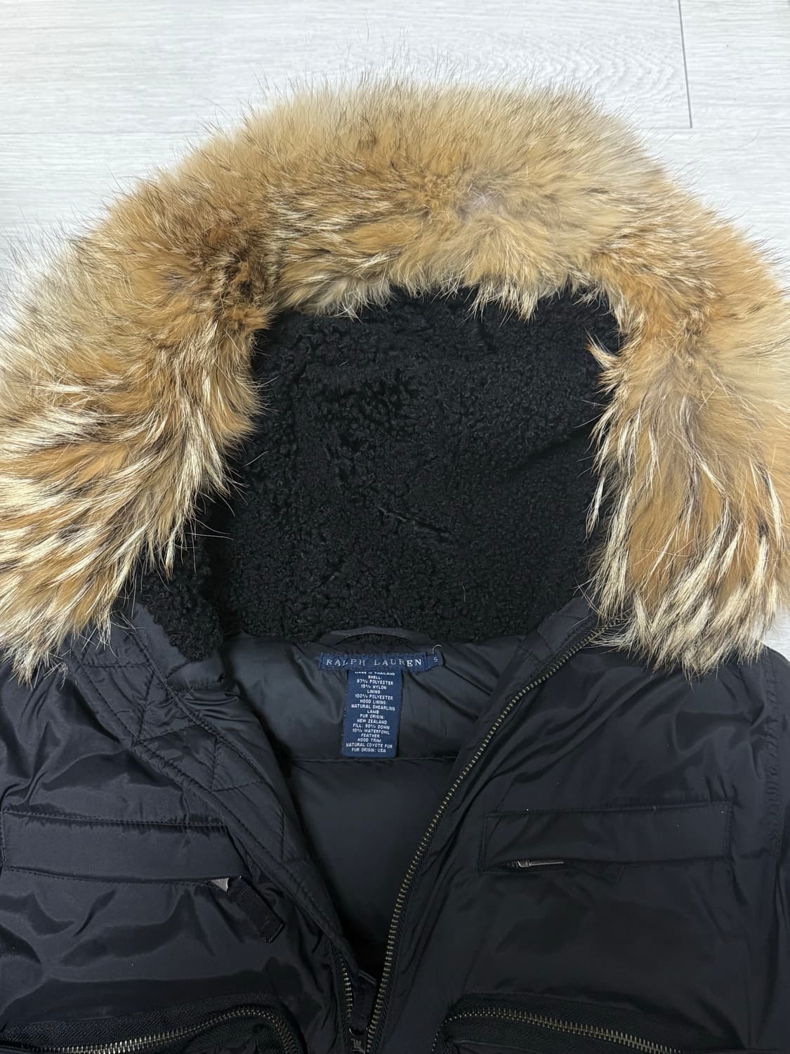 랄프로렌 숏패딩 코요테퍼 s 상품이미지4