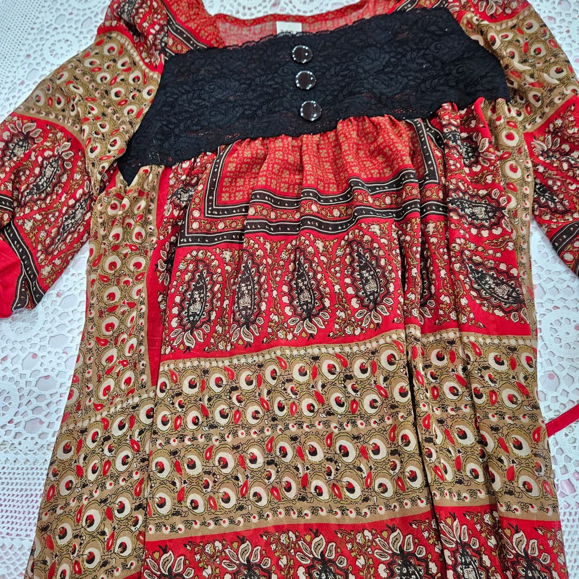 엑시즈팜(Axes femme) 보헤미안 페이즐리 쉬폰 원피스 상품이미지8