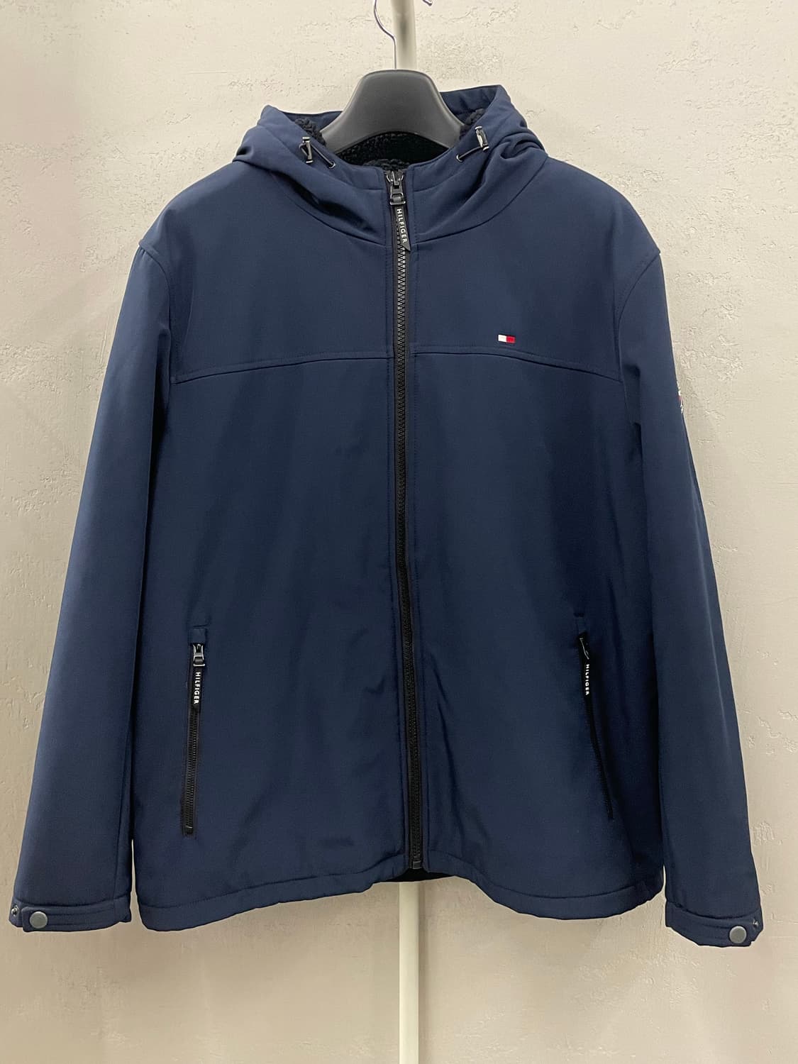 타미힐피거 소프트쉘 후드 재킷 네이비 XXL 상품이미지2