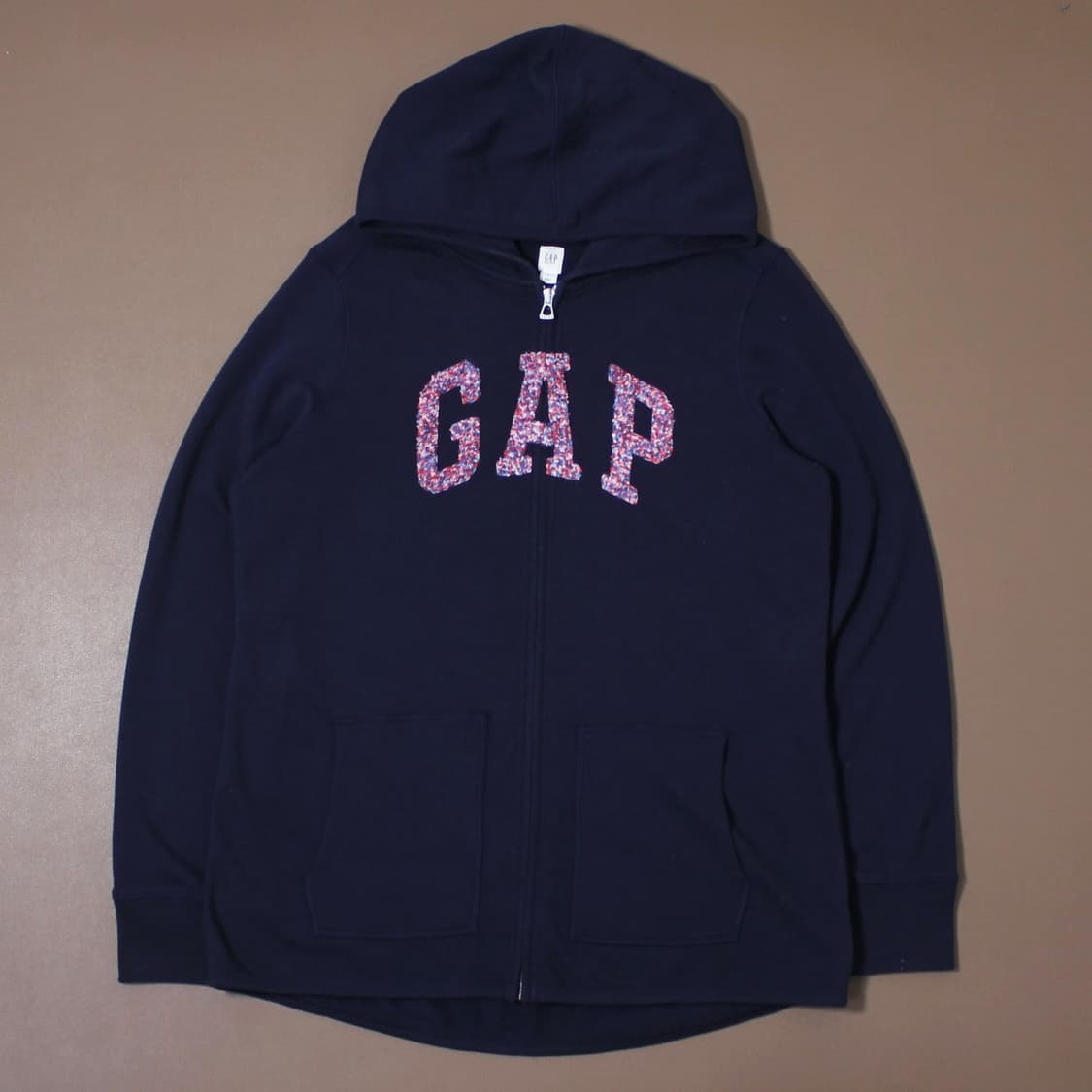 GAP 갭 파스텔 자수 네이비 후드집업 상품이미지1