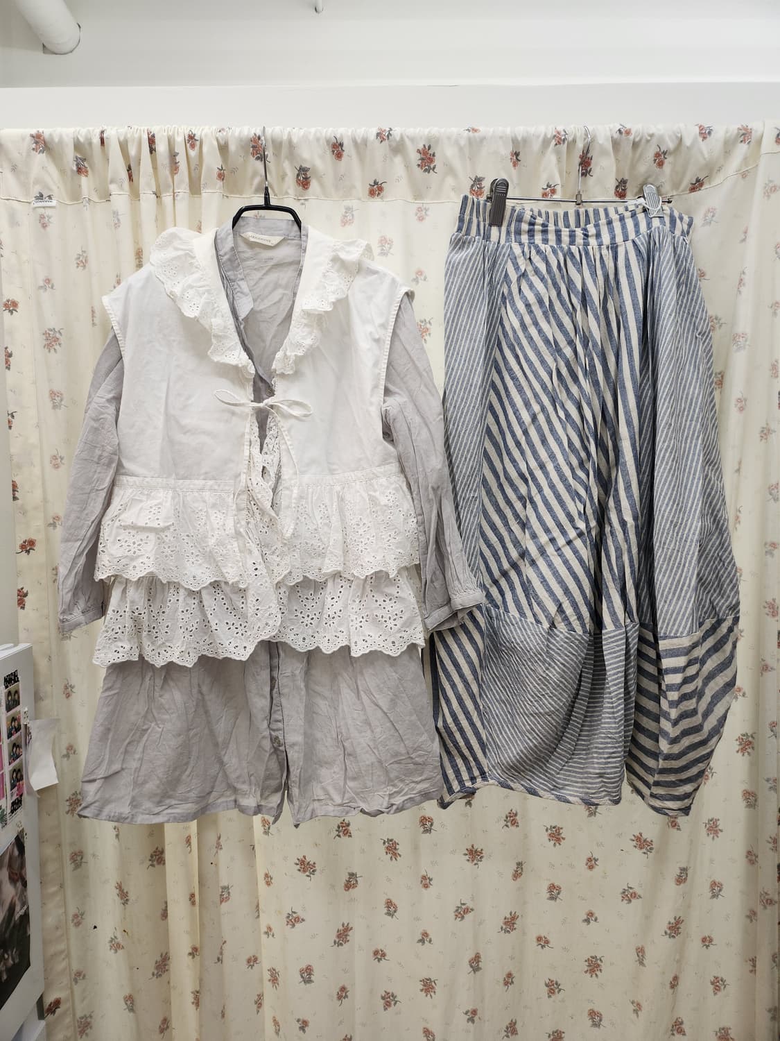 (지구샵)  레이스베스트 3종코디세트 치마벌룬! 상품이미지1