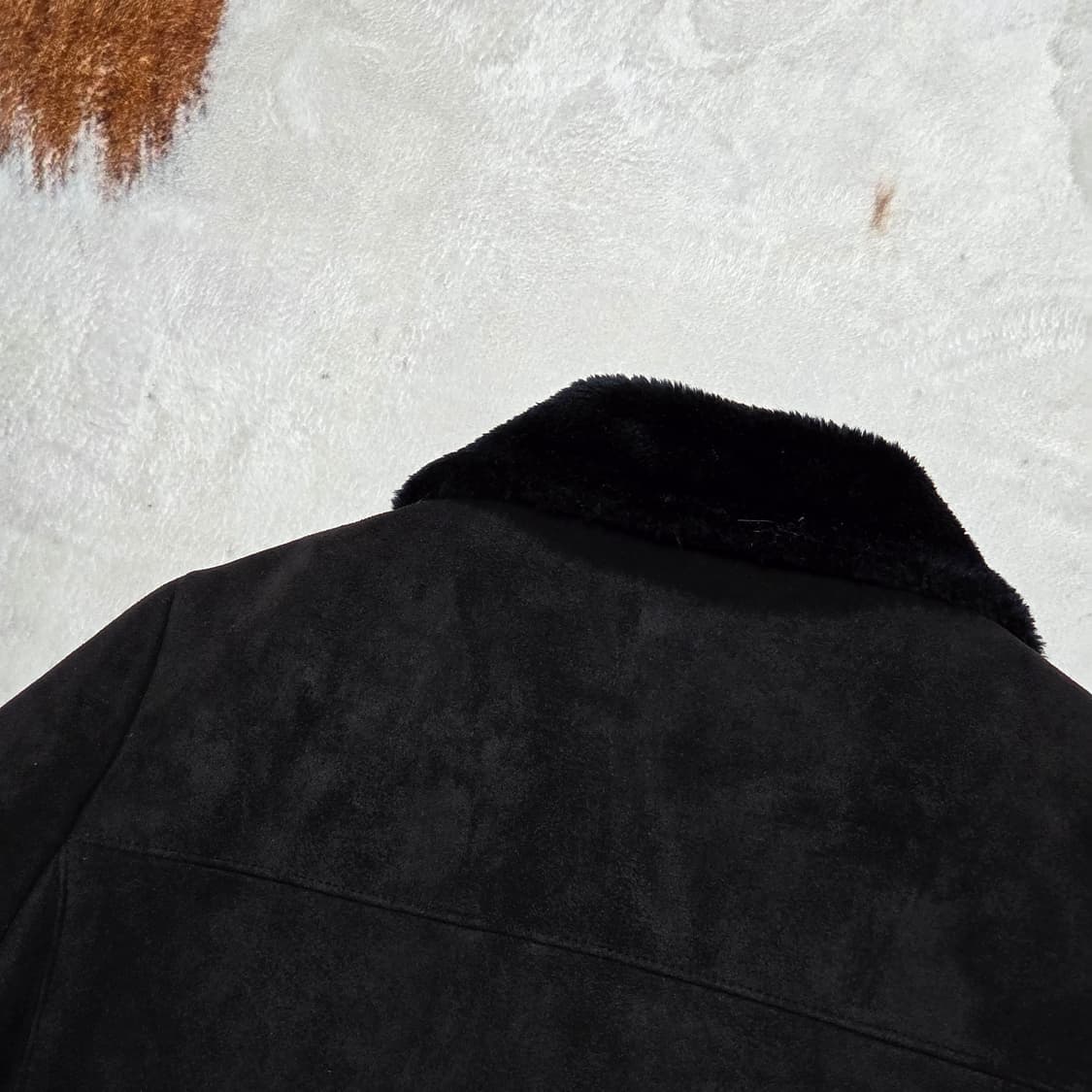 빈티지 콩버튼 무스탕 퍼 코트 자켓 상품이미지5