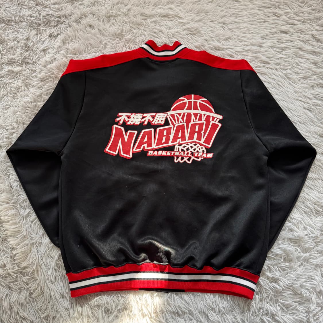 TEAM FIVE 일본빈티지 블랙 레드 올드스쿨 바시티 자켓 L 100 상품이미지3