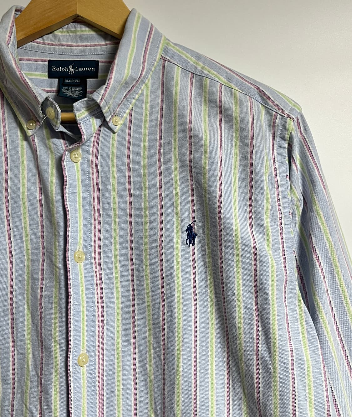 공용 폴로랄프로렌 블루포니 스트라이프 셔츠 남방 XL  상품이미지4
