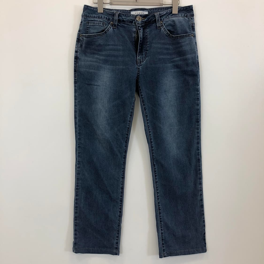 게스 프리미엄 화이트패치 크롭 청바지 31-32 인치 상품이미지1