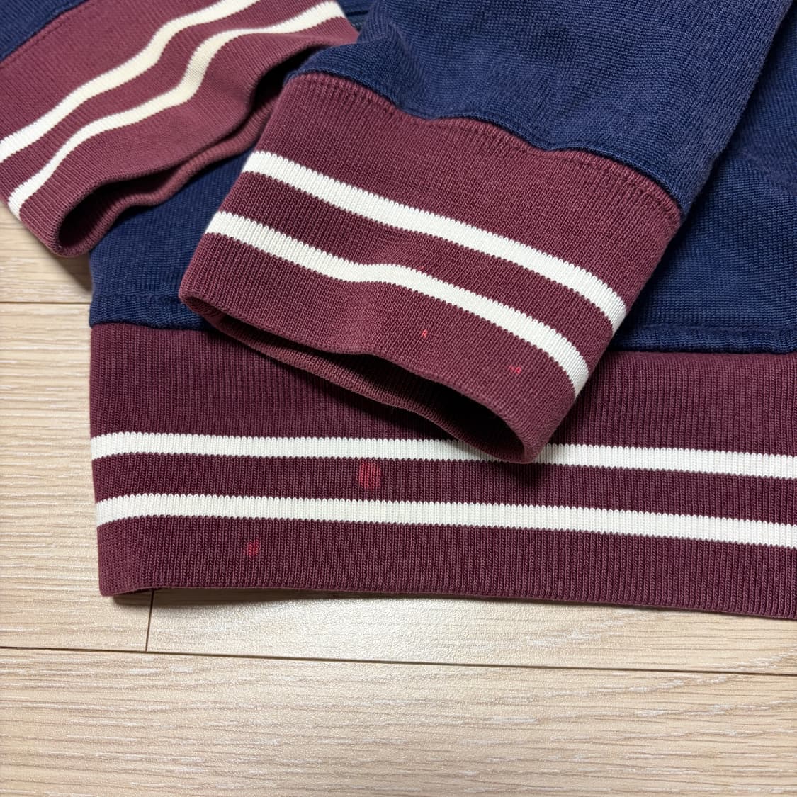 폴로 랄프로렌 00s 올드스쿨 네이비/버건디 스펠아웃 트랙탑 집업 상품이미지6