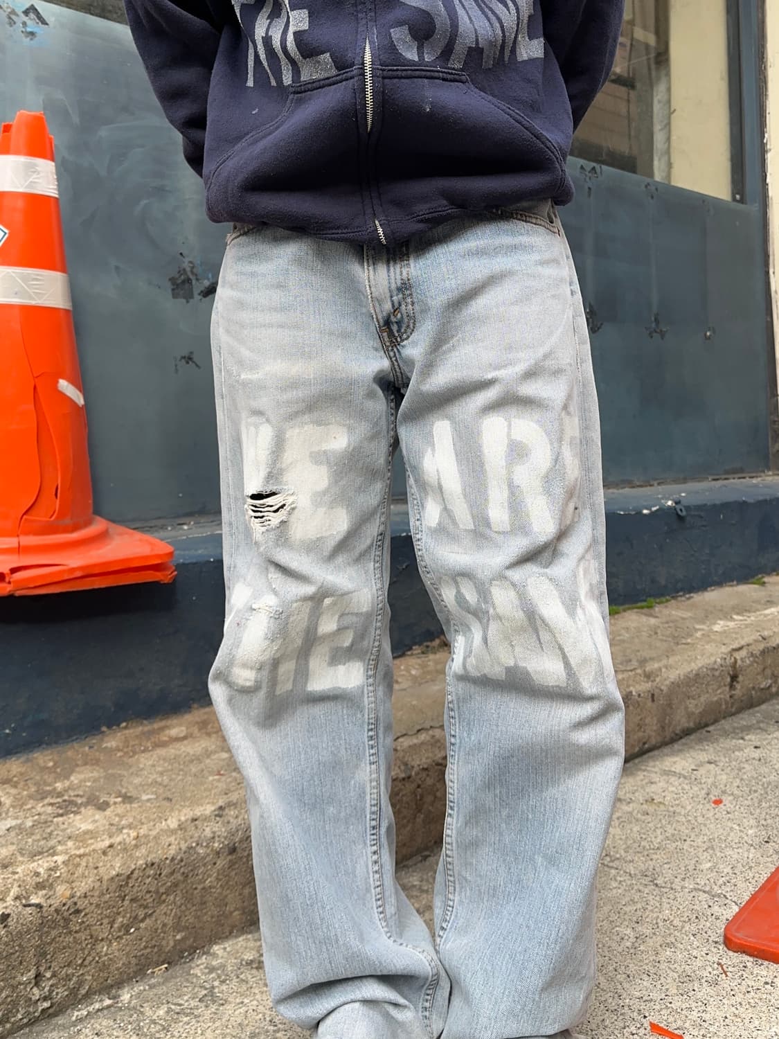 00‘s Levi’s 503 japan stencil work denim 상품이미지4