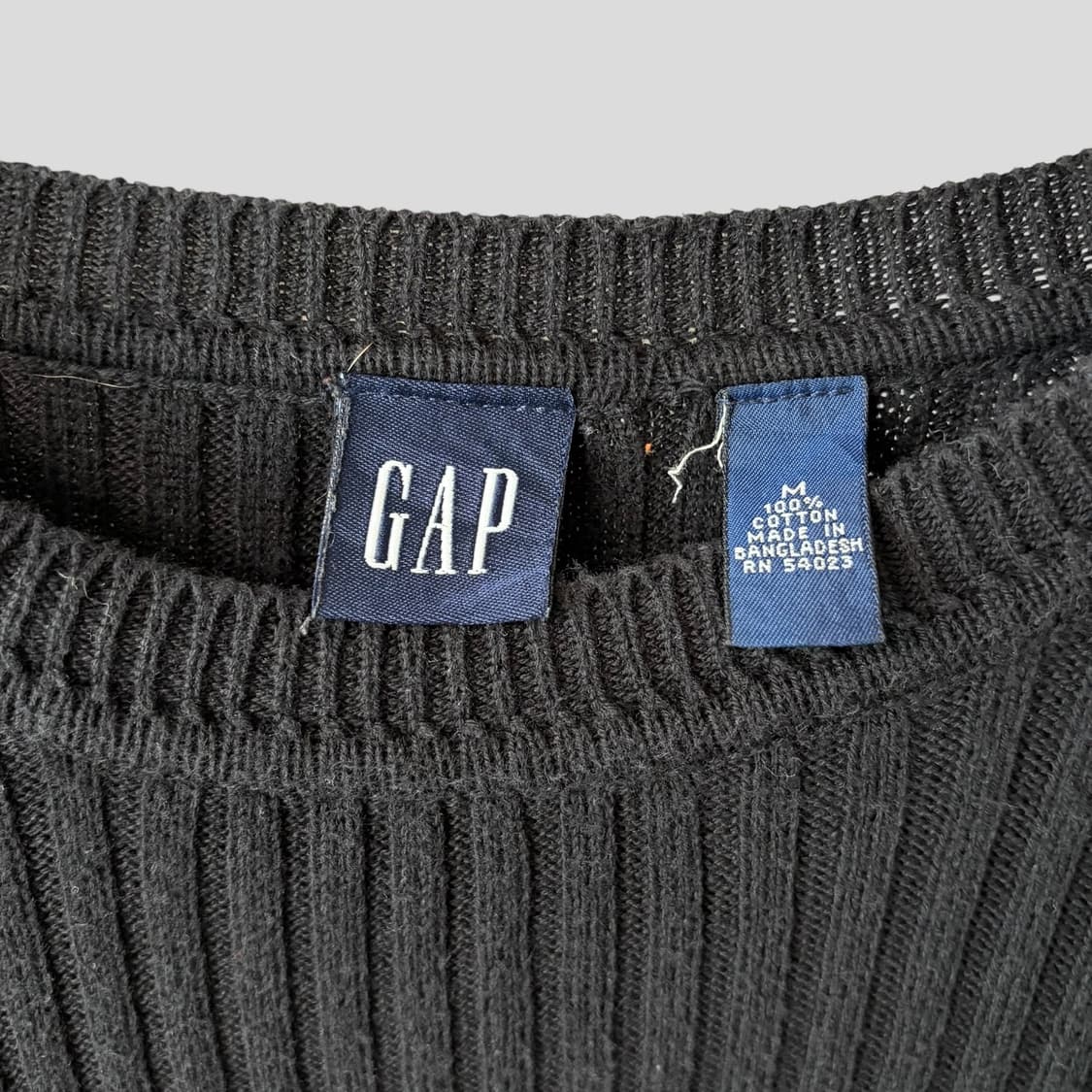 (M)올드 갭 크루넥 코튼 골지 니트 스웨터 상품이미지3