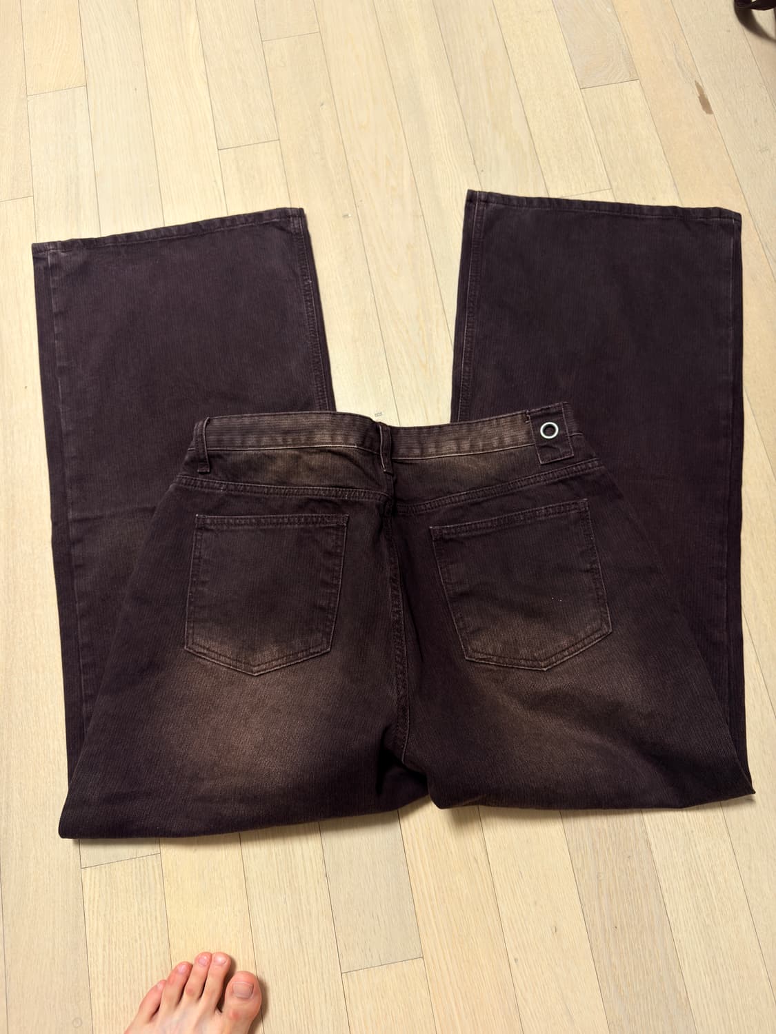 주앙옴므 / 리파인드 와이드 데님 팬츠 / 리브드 브라운 /L 상품이미지7