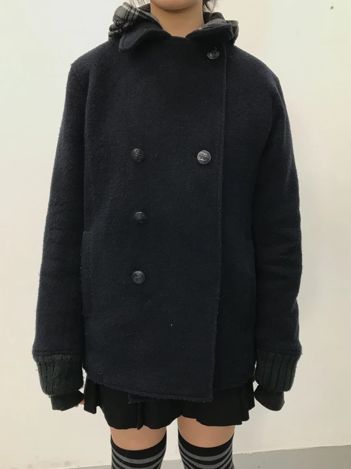 Dear Laurel Wool Blend Pea Coat 상품이미지2